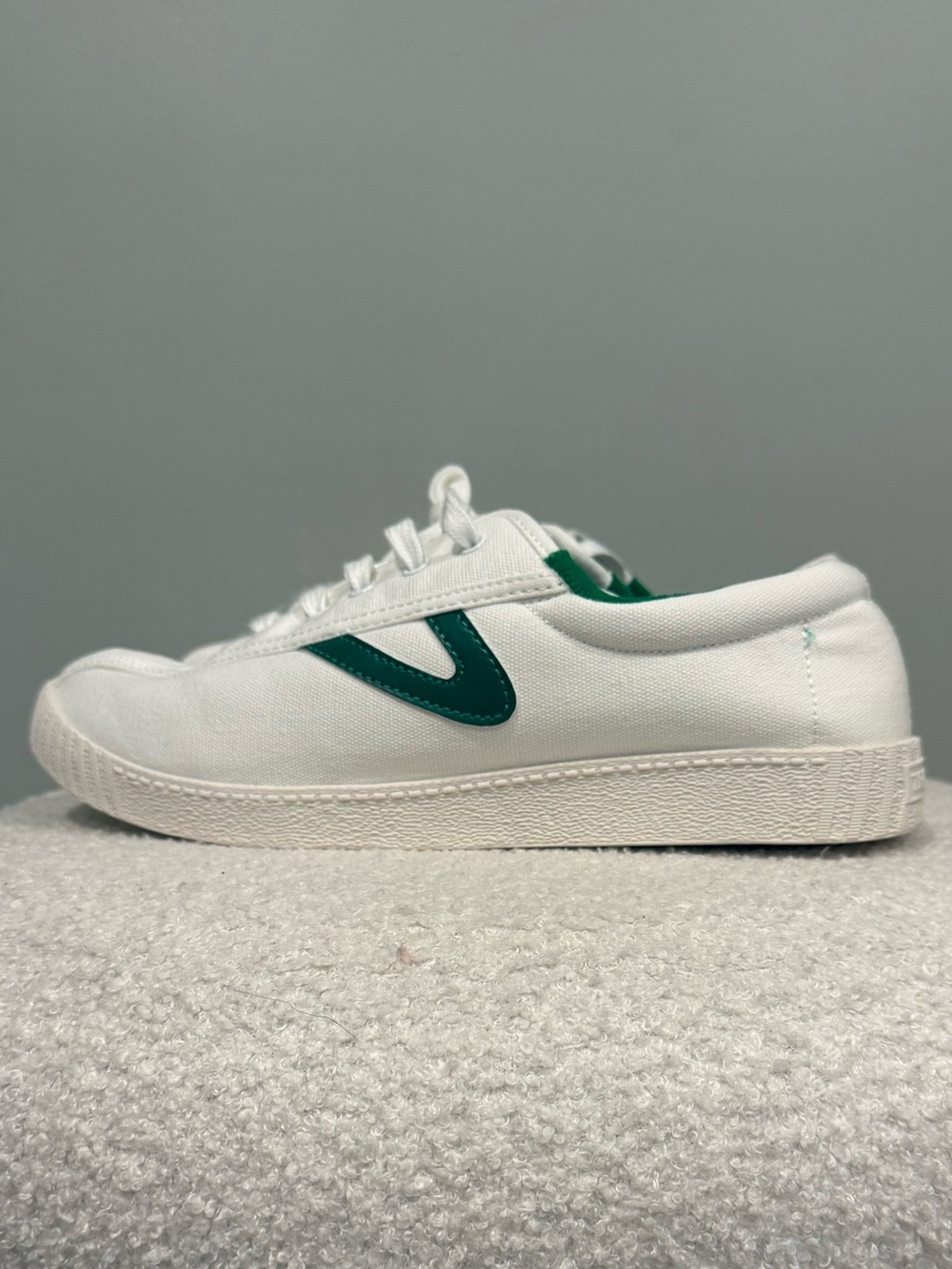 Tretorn Canvas Sneaker with Green Accent